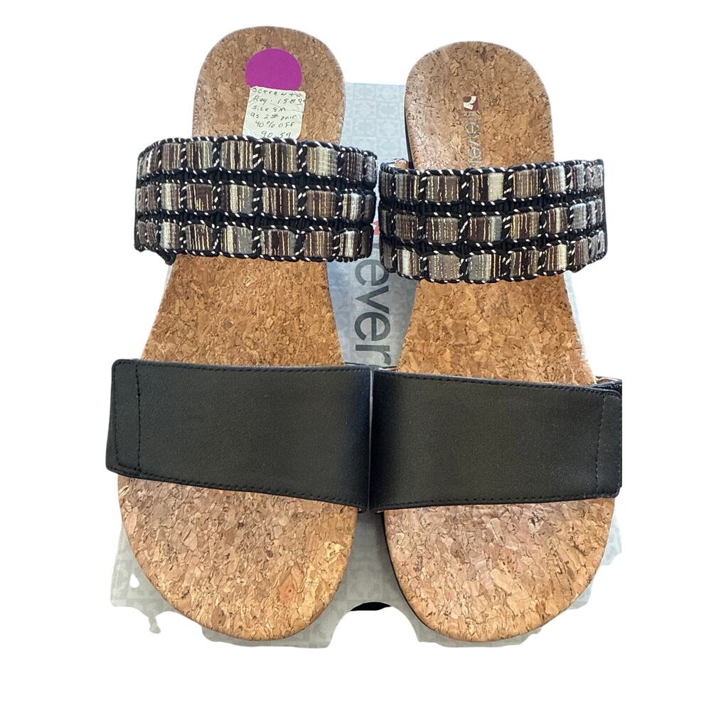 NEW Revere Sorrento Onyx Women’s Slide Sandal 8M